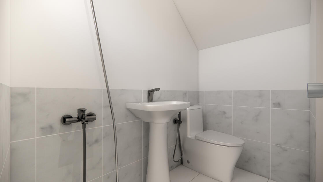TOILET UNDER STAIRS