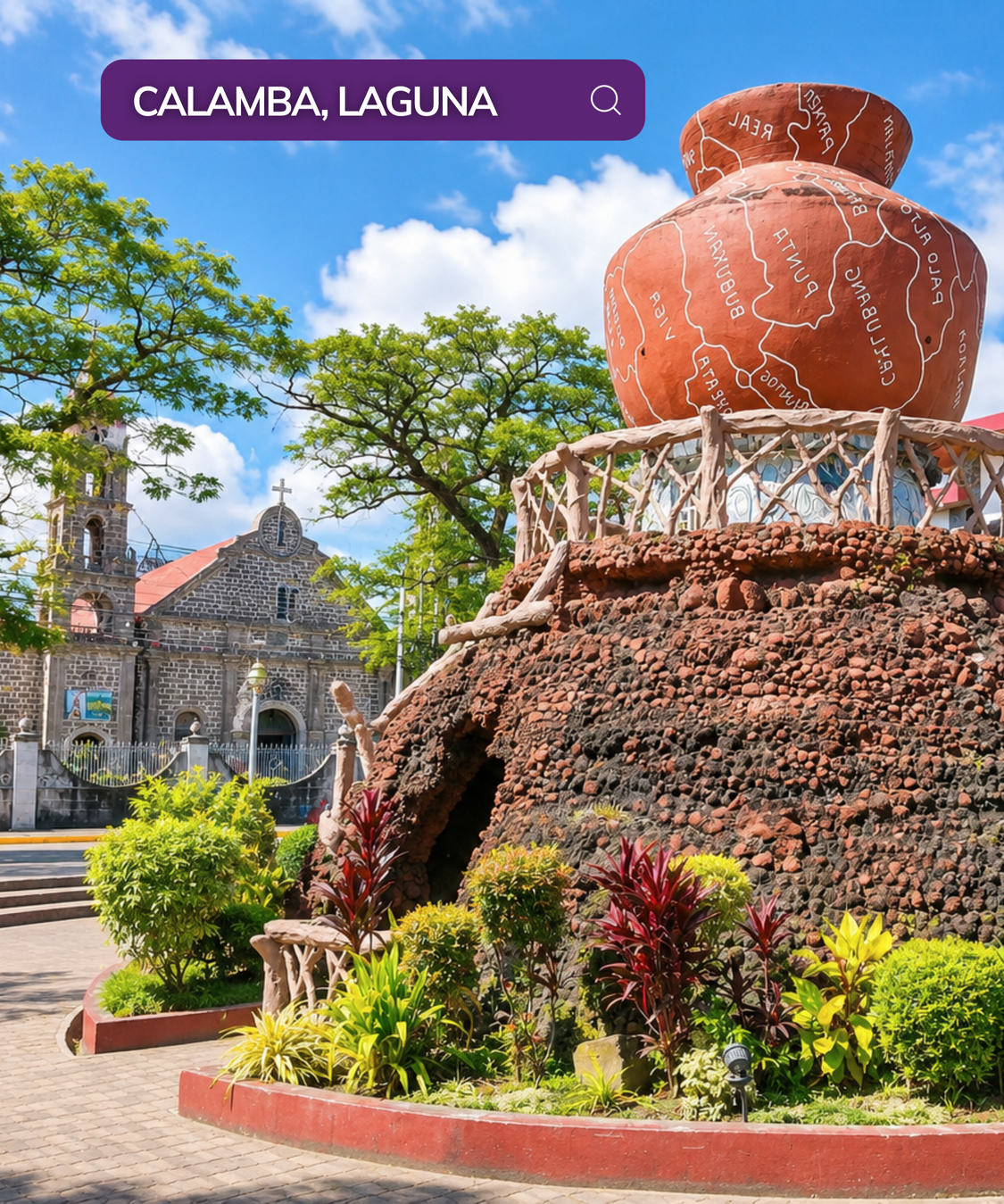 A major urban center in Laguna with access to key road networks.